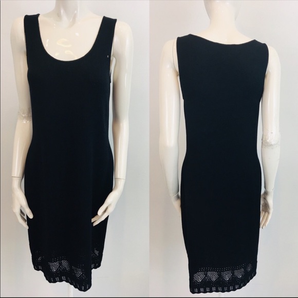 St. John Dresses & Skirts - ST JOHN Santana Black Knit Sleeveless Dress